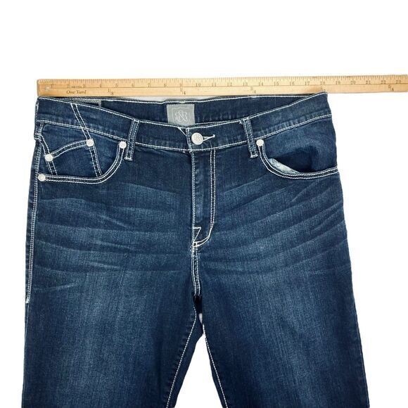 Rock & Republic Bootcut Jeans Men 38x32 Blue Classic Retro Business Casual Denim - Picture 10 of 16